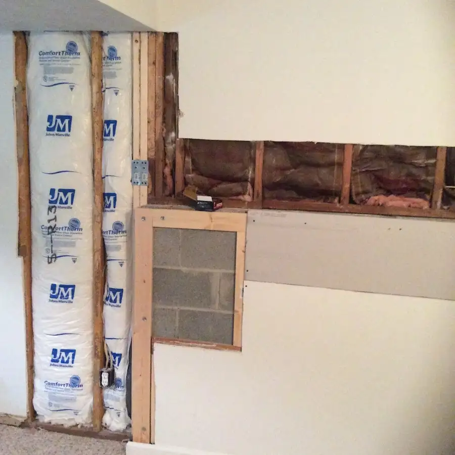 Wall insulation replacement during Contents Cleaning & Restoration in West Earl